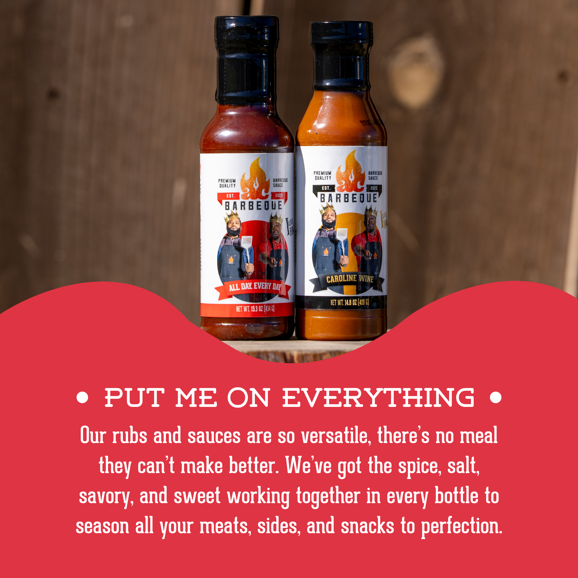 AC BBQ Sauce Duo - 2 Pack (All Day, Every Day and Caroline Wine)