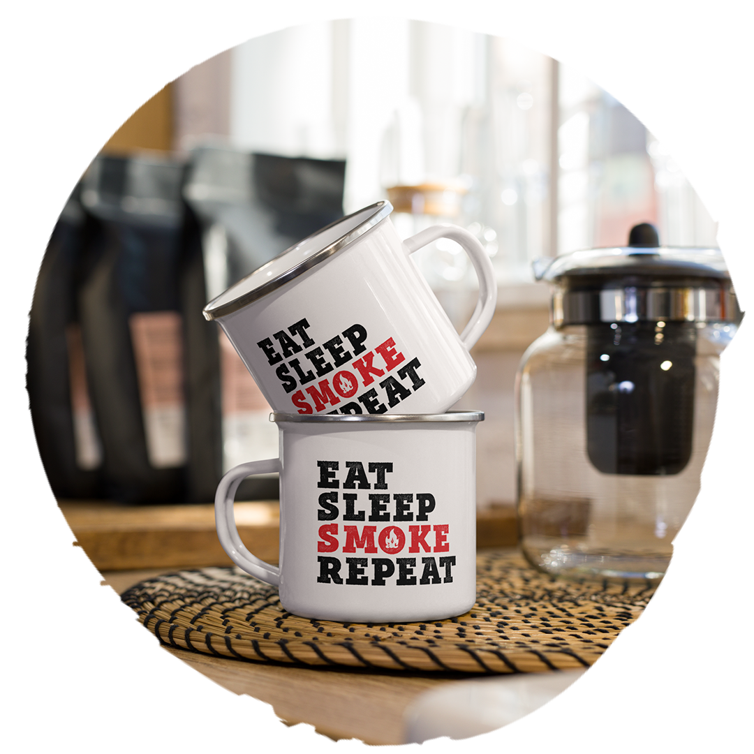 EAT SLEEP SMOKE REPEAT MUG