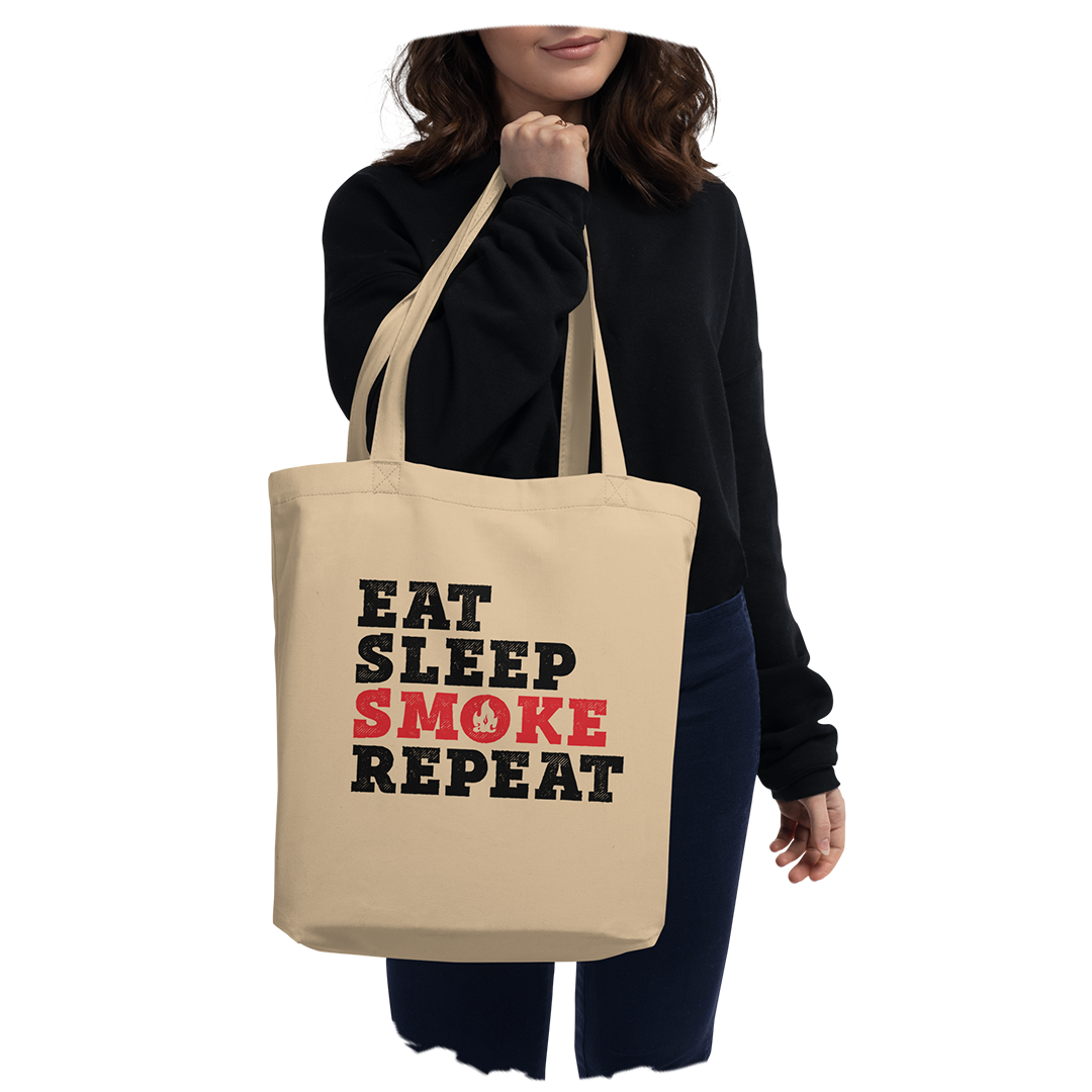 EAT SLEEP SMOKE REPEAT TOTE BAG